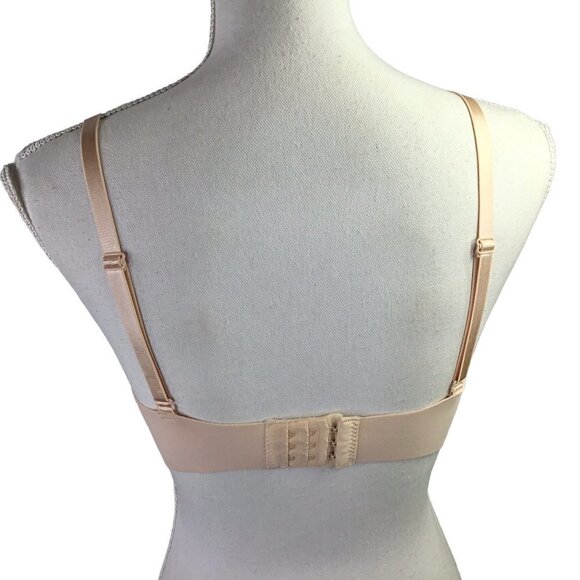 Adrienne Vittadini Studio 34C Nude Bra Push Up T Shirt Padded Underwire Multiway - Picture 5 of 7